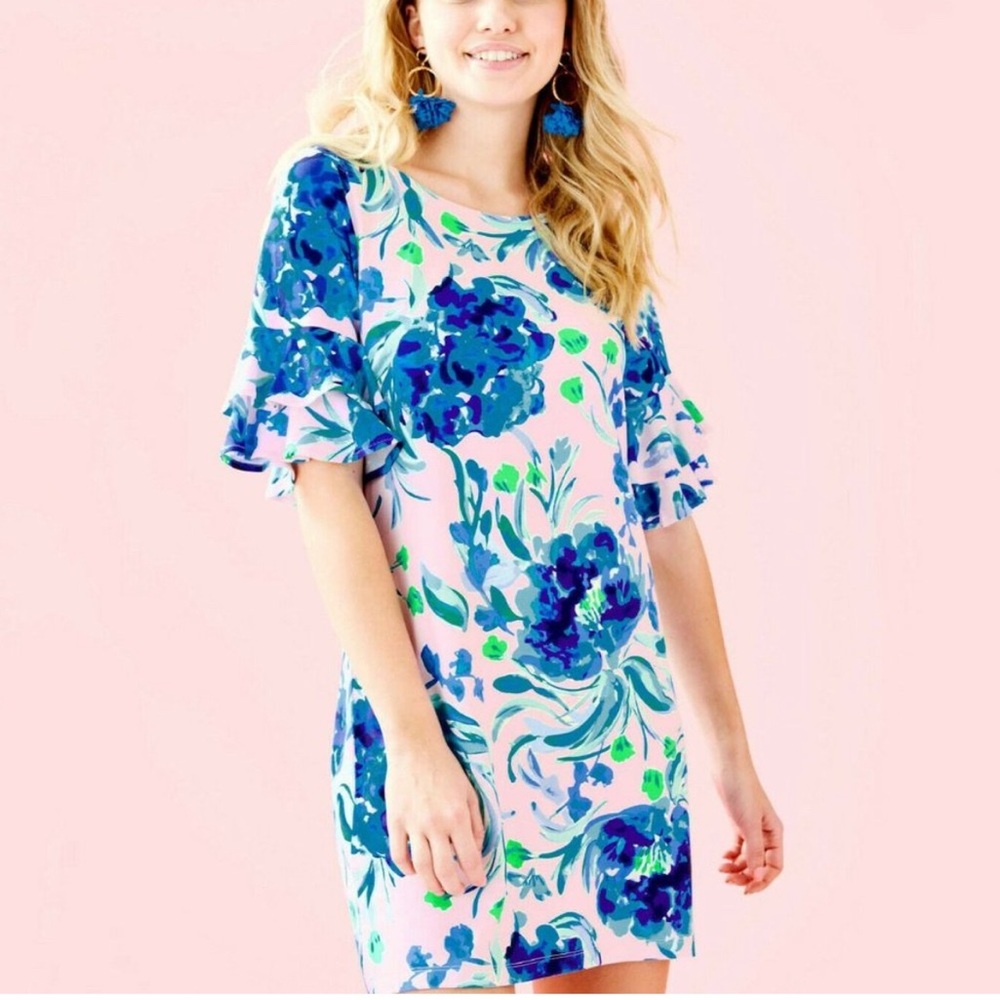LILLY PULITZER Lula Ruffle Sleeve Shift Dress